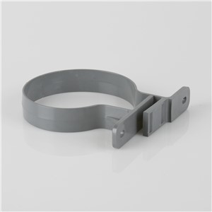 110MM DOUBLE FIXING PIPE BRACKET, GREY OLIVE