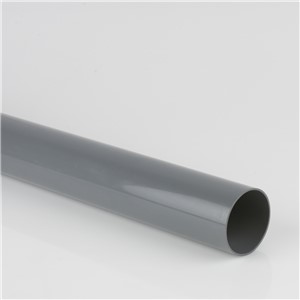 110MM PLAIN ENDED SOIL PIPE, 3 METRE LONG, GREY OLIVE