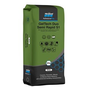 NICOBOND GELTECH DUO SEMI RAPID ADHESIVE GREY 20KG