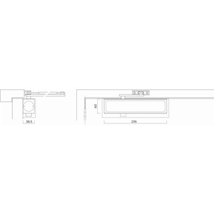 BRITON 1120 B OVERHEAD DOOR CLOSER SIZE 2.4 SES FINISH