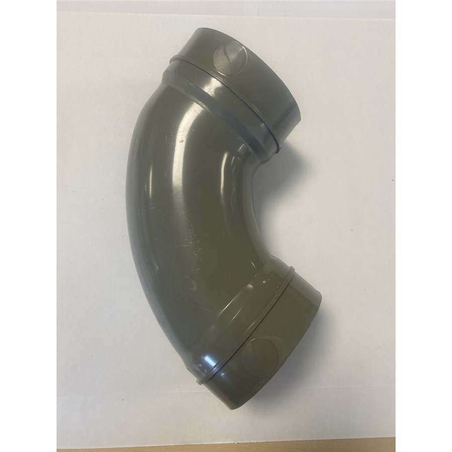 110MM SOLVENT WELD DOUBLE SOCKET 92.5 DEGREE BEND, GREY OLIVE