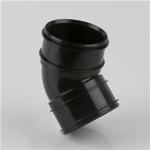 110MM SOLVENT WELD DOUBLE SOCKET 135 DEGREE BEND, BLACK