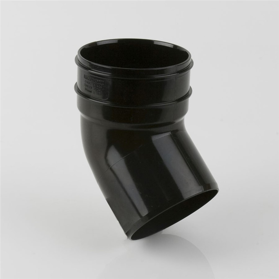 110MM SOLVENT WELD SINGLE SOCKET 135 DEGREE BEND, BLACK