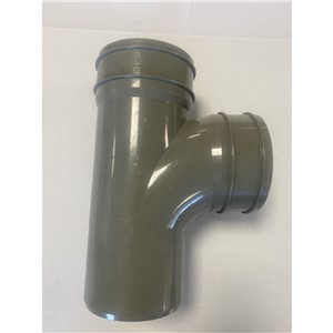110MM SOLVENT WELD DOUBLE SOCKET 92.5 DEGREE BRANCH NO BOSS GREY OLIVE