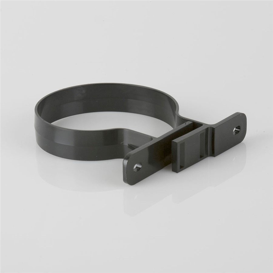 110MM DOUBLE FIXING PIPE BRACKET, BLACK