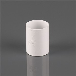 50MM SOLVENT WELD STRAIGHT CONNECTOR, WHITE