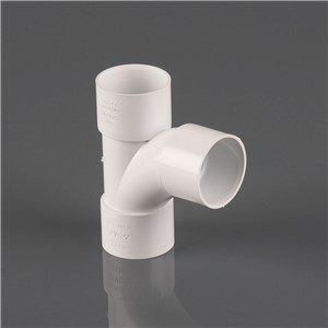 50MM SOLVENT WELD 92.5 DEGREE SWEPT TEE, WHITE