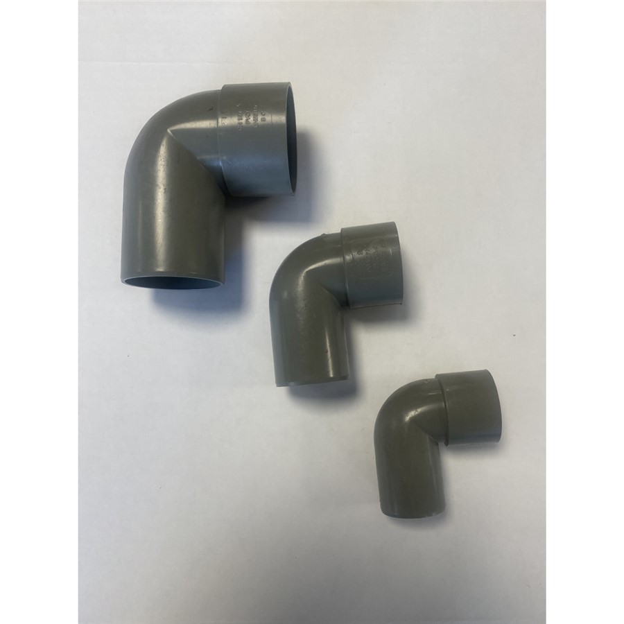 50MM SOLVENT WELD 90 DEGREE CONVERSION BEND, GREY OLIVE