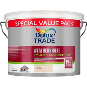 DULUX TRADE WEATHERSHIELD SMOOTH MASONRY MAGNOLIA 7.5LT