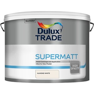 DULUX TRADE SUPERMATT ALMOND WHITE 10LT