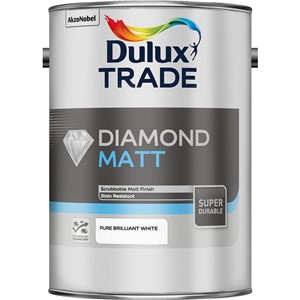 DULUX TRADE DIAMOND MATT BRILLIANT WHITE 5LT