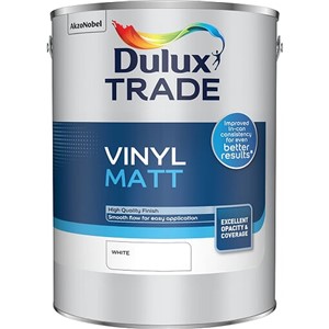 DULUX TRADE VINYL MATT WHITE 5LT