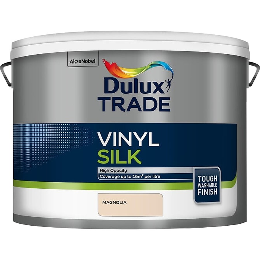 DULUX TRADE VINYL SILK MAGNOLIA 10LT
