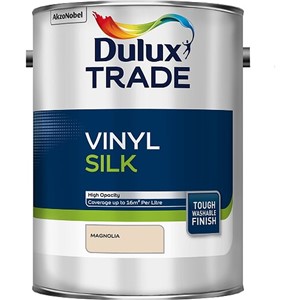 DULUX TRADE VINYL SILK MAGNOLIA 5LT