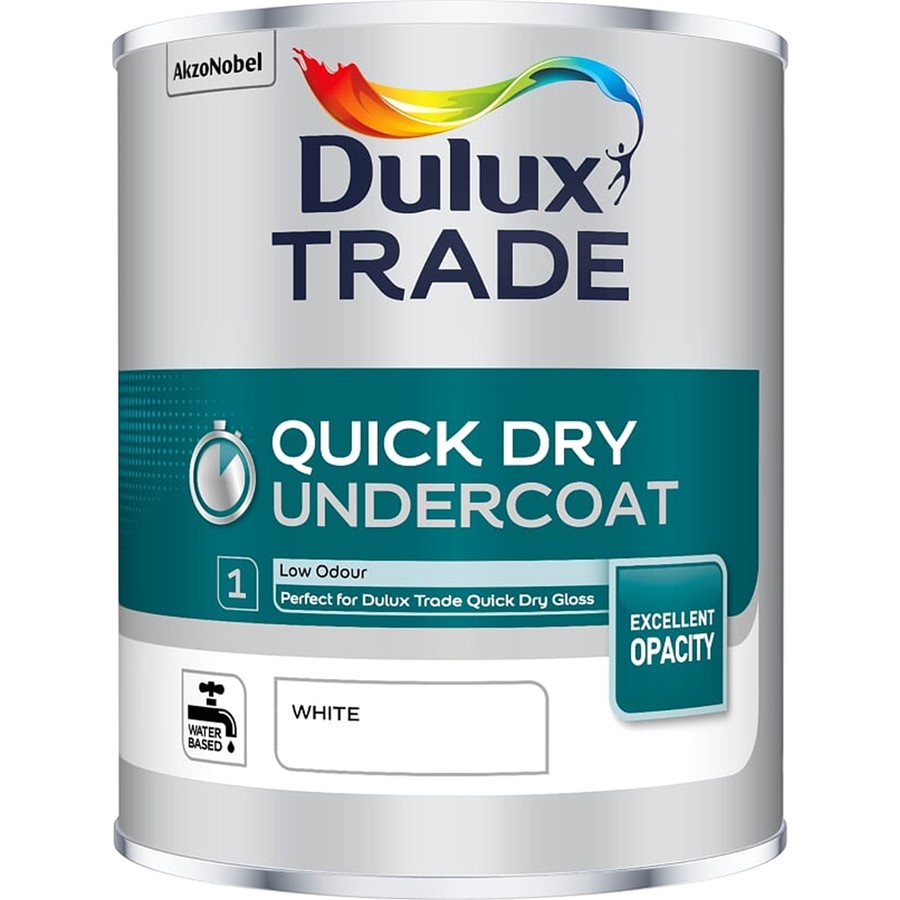 DULUX TRADE QUICK DRY UNDERCOAT WHITE 1LT