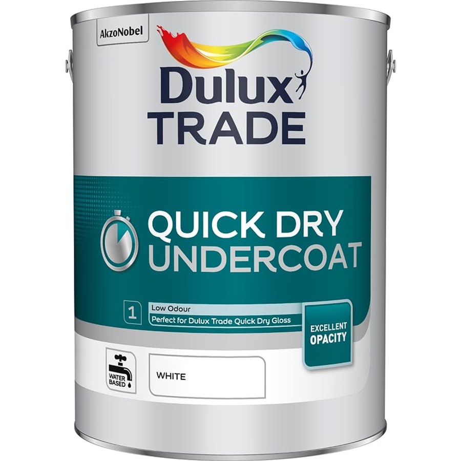 DULUX TRADE QUICK DRY UNDERCOAT WHITE 5LT