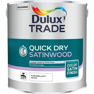DULUX TRADE QUICK DRY SATINWOOD PBW 2.5LT
