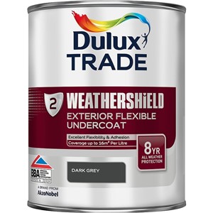 DULUX TRADE WEATHERSHIELD EXT FLEX UNDERCOAT DARK GREY 1LT