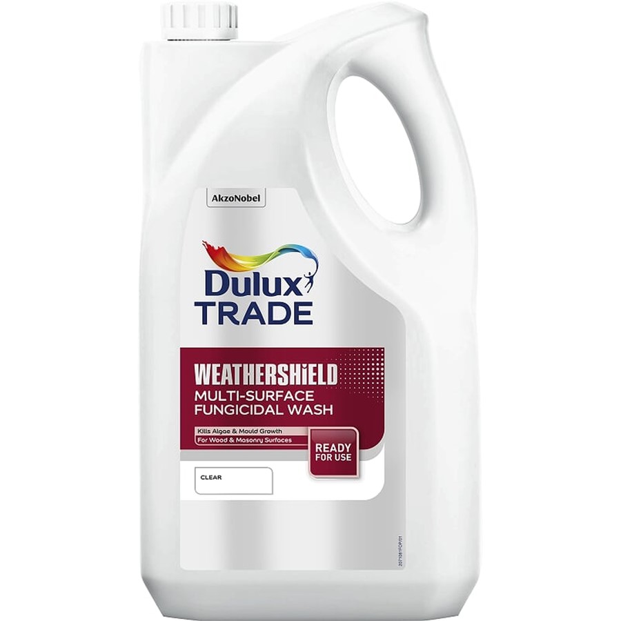 DULUX TRADE WEATHERSHIELD MULTI SURFACE FUNGICIDAL WASH 5LT