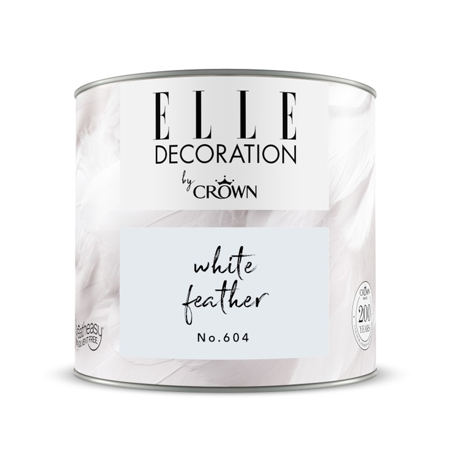 CROWN ELLE DECORATION FLAT MATT WHITE FEATHER NO.604 125ML