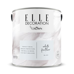 CROWN ELLE DECORATION FLAT MATT WHITE FEATHER NO.604 2.5LT