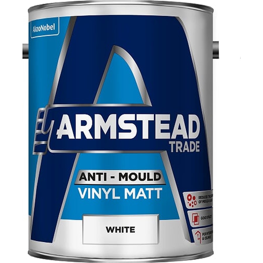 ARMSTEAD TRADE ANTI-MOULD VINYL MATT WHITE 5LT