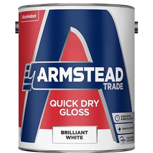 ARMSTEAD TRADE QUICK DRY GLOSS BRILLIANT WHITE 5 LITRES