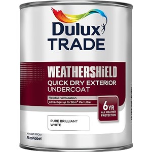 DULUX TRADE WEATHERSHIELD Q/DRY EXTERIOR U/COAT PBW 1L