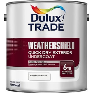 DULUX TRADE WEATHERSHIELD Q/DRY EXTERIOR U/COAT PBW 2.5L