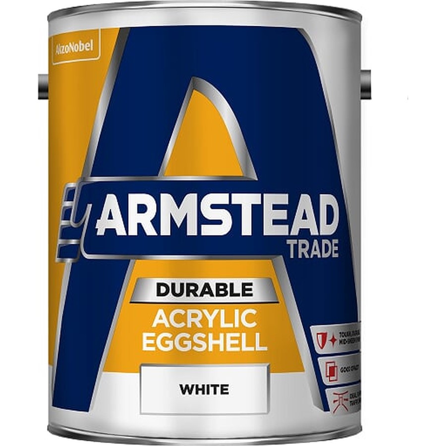 ARMSTEAD TRADE DURABLE ACRYLIC EGGSHELL WHITE 5LT
