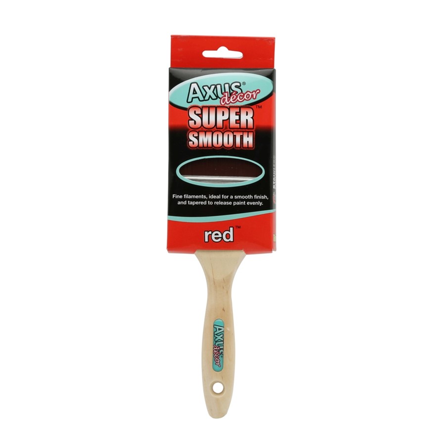 AXUS DECOR RED SUPER SMOOTH BRUSH 3" (76MM)