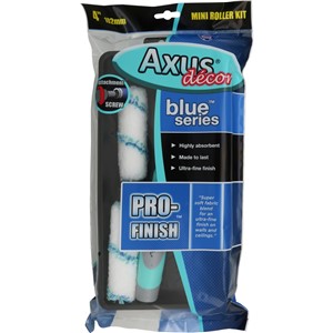 AXUS DECOR BLUE SERIES 4" ROLLER KIT - 2 SLEEVES  FRAME & TRAY