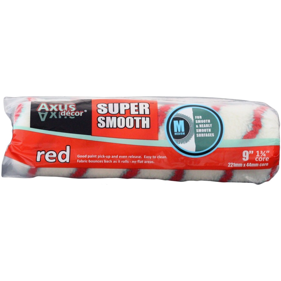 AXUS DECOR RED SMOOTH ROLLER SLEEVE MEDIUM PILE 9"