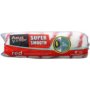 AXUS DECOR RED SMOOTH ROLLER SLEEVE LONG PILE 9"