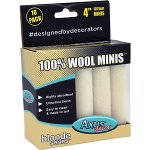 AXUS DECOR BLONDE 100% WOOL MINI SLEEVE 4" (PACK OF 10)