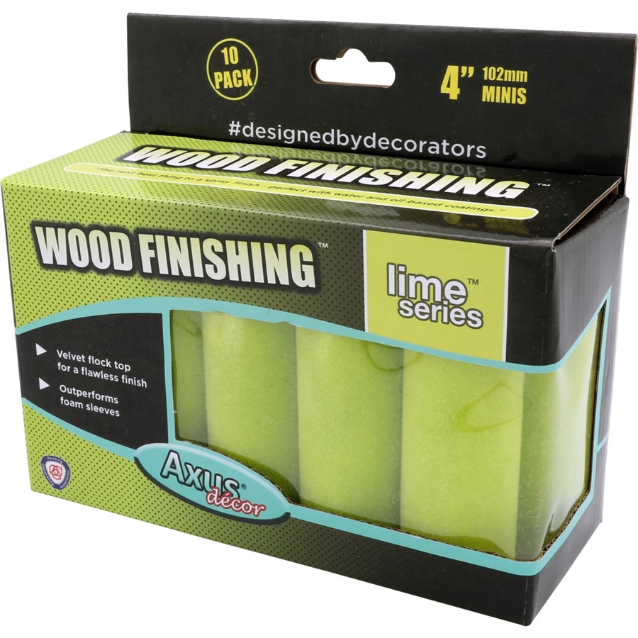 AXUS DECOR LIME WOOD FINISHING ROLLER 4" (PACK OF 10)