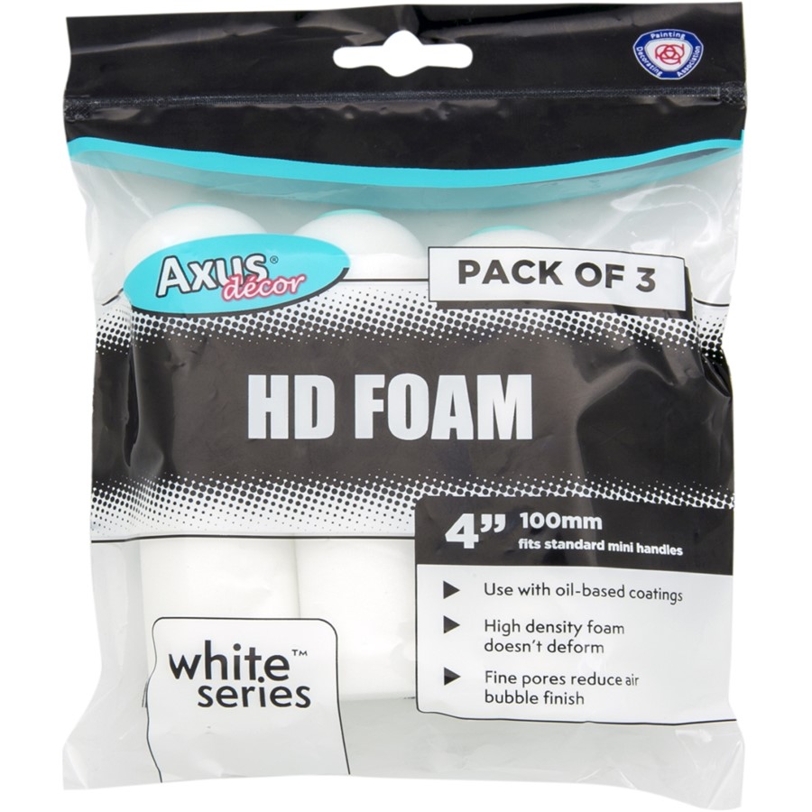 AXUS DECOR HD FOAM WHITE SERIES 4" 100MM 3 PACK