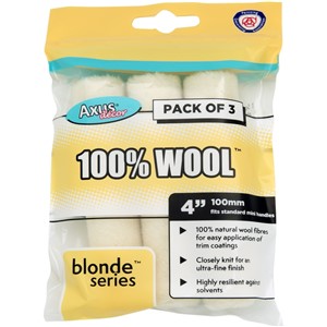 AXUS DECOR 100% WOOL BLONDE SERIES 4" 100MM (PACK OF 3)