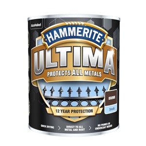 HAMMERITE ULTIMA METAL PAINT SMOOTH BROWN 750ML