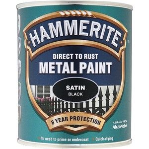 HAMMERITE SATIN METAL FINISH BLACK 750ML