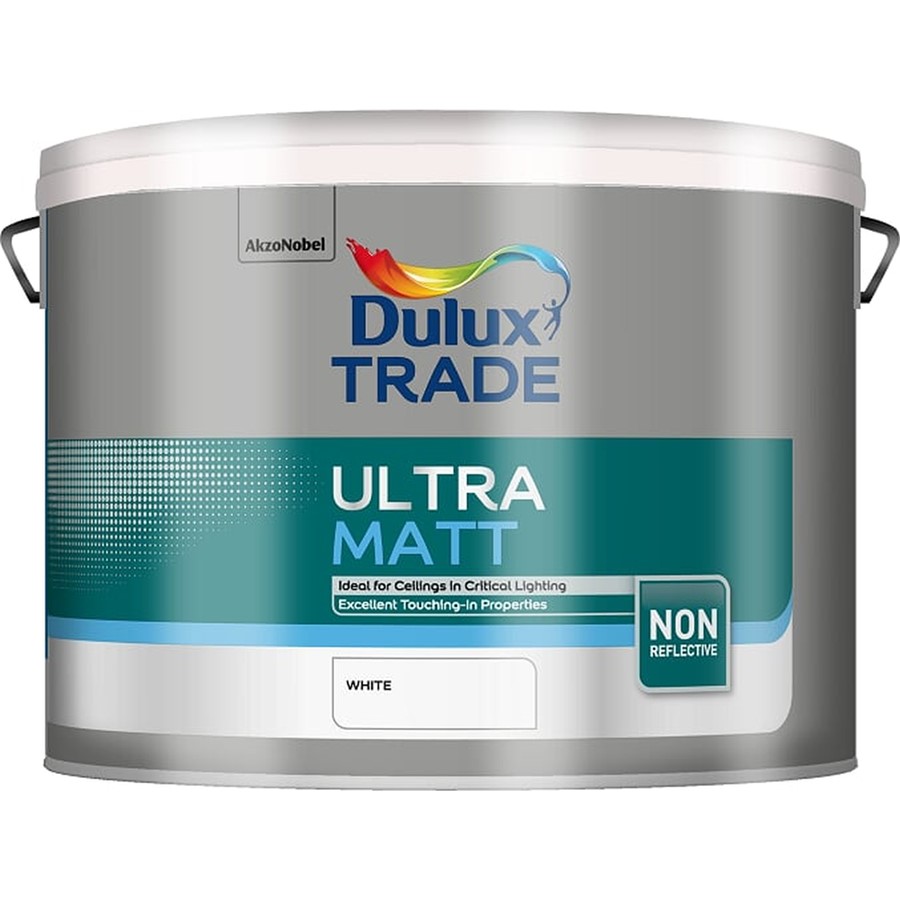 DULUX TRADE ULTRA MATT WHITE 10LT