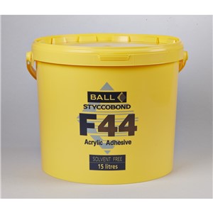 FBALL F44 ACRYLIC ADHESIVE 15LT FOR VNYL,TILES,PVC,CARPET