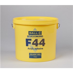 FBALL F44 ACRYLIC ADHESIVE 5LT FOR VINYL,TILES,PVC,CARPET