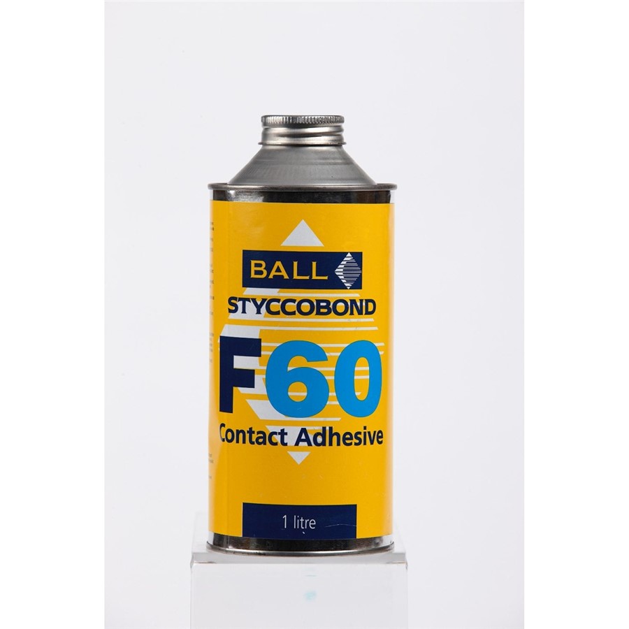 FBALL F60 CONTACT ADHESIVE 1LT FOR PVC & RUBBER COVING (12)