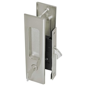 SLIDING DOOR ENTRANCE LOCKSET CHROME