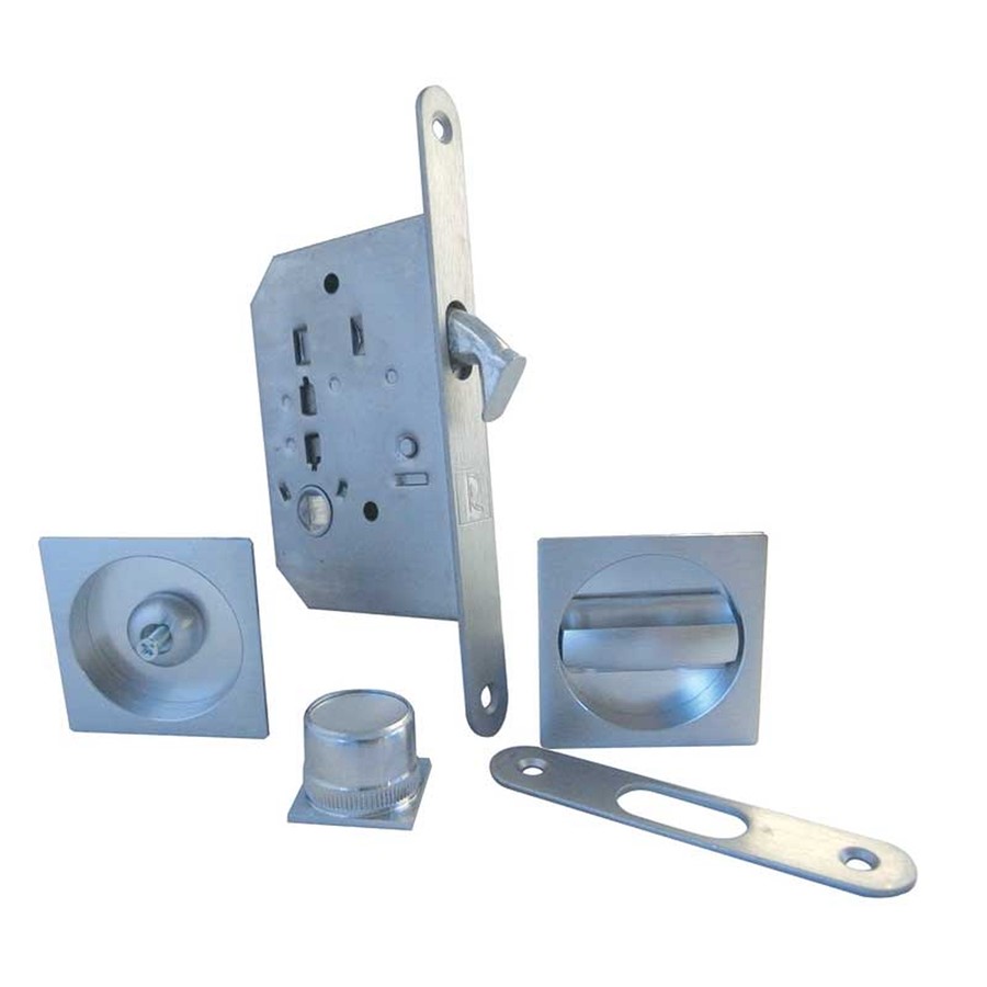 SLIDING BATHROOM DOOR LOCK KIT, SQUARE SC (MAX 45MM THICKNESS)