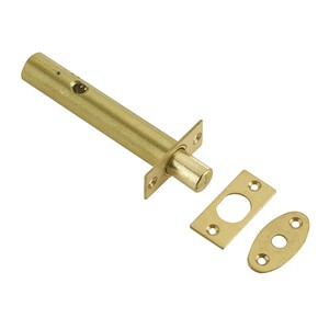 MORTICE SECURITY BOLT 88MM POLISHED BRASS