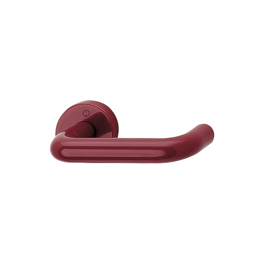 N&C SPECTRUM ROUND BAR 21MM DIA CLARET LEVER ON ROSE