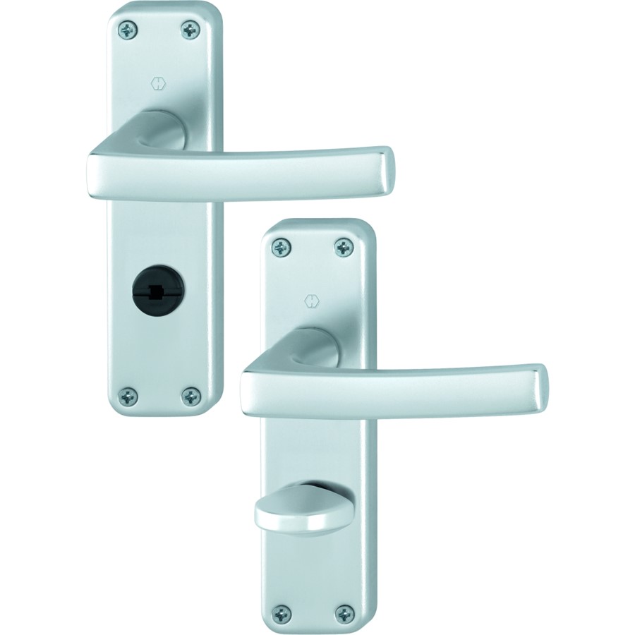 HOPPE DUBAYY LEVER BATHROOM LOCK ON BACKPLATE (AR 1107/267B)