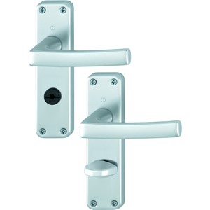 HOPPE DUBAYY LEVER BATHROOM LOCK ON BACKPLATE (AR 1107/267B)